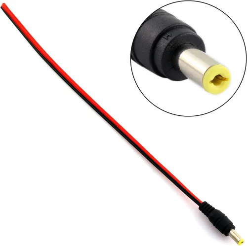 Miniatura 3 de E-outstanding 10 unids macho enchufe DC Power Pigtail Cable Jack Connector, CCTV cámara de seguridad adaptador enchufe