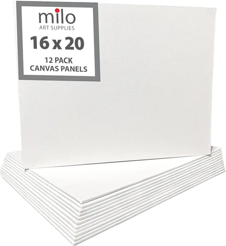 Miniatura 7 de milo Tableros de lienzo para pintar 11 x 14 pulgadas Paquete de 24 paneles de lienzo planos, imprimados y listos para pintar suministros de arte