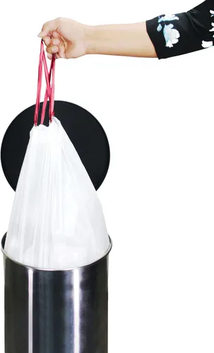 Miniatura 4 de Compatible con Code H – 200 bolsas de basura de plástico duraderas de ajuste personalizado con cordón – 30-35 litros/ 8-9 galones – Fabricado