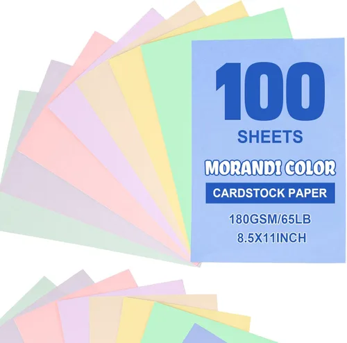 Miniatura 10 de Geyoga Kit de iniciación de 200 hojas de papel de cartulina de colores, 4 x 6 pulgadas, 190 GSM, papel de construcción grueso, colores surtidos