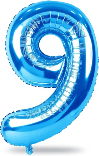 Miniatura 90 de Globo dorado champán con el número 5, globos de aluminio autoinflables grandes de 40 pulgadas del 0 al 9, globo de helio digital 5 dorado claro