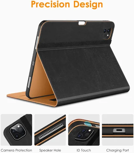 Miniatura 3 de DTTO para iPad Pro 12.9 6ª / 5ª / 4ª / 3ª generación Funda 2022/2021/2020/2018, Funda de cuero tipo folio con soporte integrado para lápiz Apple