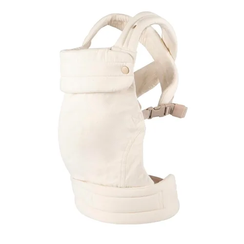 Portabebés ergonómico para recién nacidos a niños pequeños, ligero y transpirable, de algodón, para comodidad con manos libres (blanco hueso)