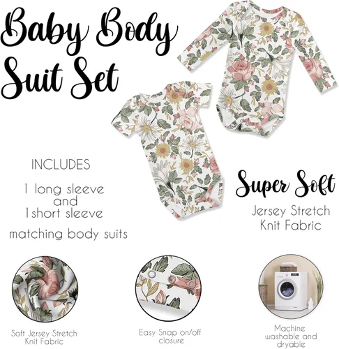 Miniatura 19 de Sweet Jojo Designs Baby Clothes Bodysuit Short Long Sleeve Newborn Infant Bodysuits