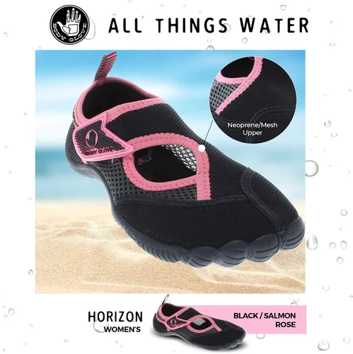 Miniatura 3 de Body Glove Zapatos de agua para mujer (lago, aeróbicos, natación, deportes acuáticos, playa, zapatos de agua para mujer), color negro y azul Oasis