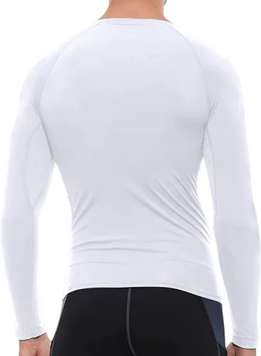 Miniatura 7 de Camisetas de compresión para hombre, manga larga, para entrenamiento, gimnasio, correr, camisetas deportivas frescas y secas