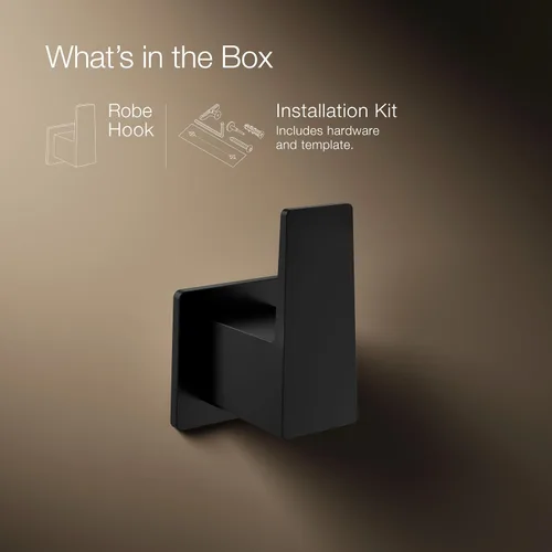 Miniatura 9 de Kohler 26636-BL Honesty® - Gancho para bata, color negro mate