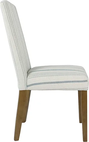 Miniatura 63 de Homepop Silla de comedor con detalles festoneados, sillas de comedor Parsons tapizadas, muebles decorativos para el hogar, tejido gris claro