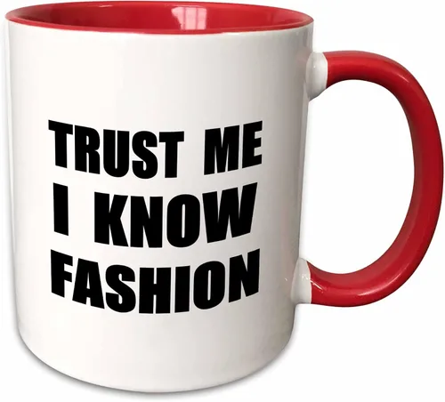 Miniatura 12 de 3dRose Trust Me I Know Fashion - Fun Fashionista And Designer Humor - Taza divertida, 11 onzas, color negro