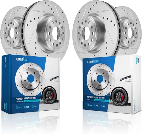 Miniatura 56 de Detroit Axle - Rotores de freno para Toyota Avalon 2020-2021 Camry 2020-2024, repuesto de rotores de freno de disco perforados y ranurados: rotor