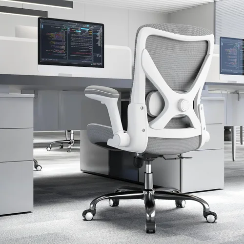 Miniatura 2 de Ergalithic Silla Ergonómica de Escritorio para Oficina y Hogar-Silla de Computadora en Forma de X de Malla de Cuero PU con Soporte Lumbar