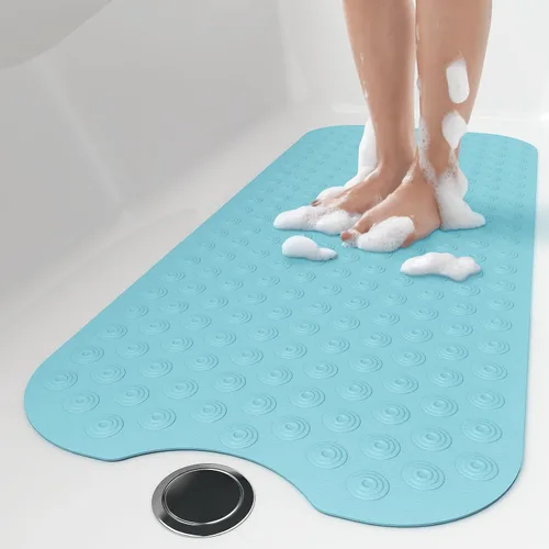 Miniatura 10 de OTHWAY Alfombrilla de baño sin ventosa: tapete de baño extra largo de 39 x 16 pulgadas, perfecto para bañeras ordinarias o reacabadas │Hecho de goma