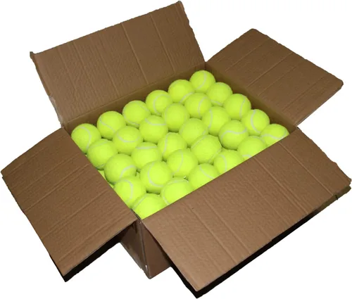 Pelotas de tenis, paquete de 18 pelotas de entrenamiento con bolsa de malla para un fácil transporte, pelotas de práctica para perros y mascotas,