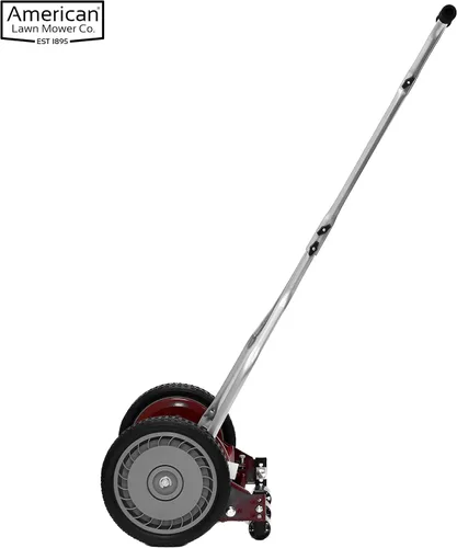 Miniatura 50 de American Lawn Mower Company 1204-14 Cortacésped de carrete de empuje de 4 hojas de 14 pulgadas, color rojo