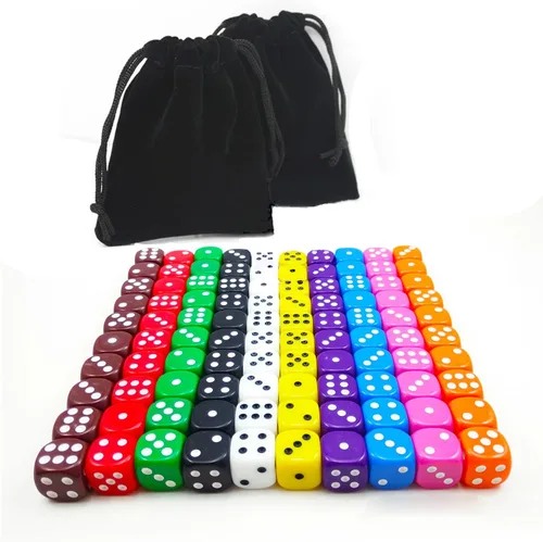 Miniatura 4 de Juego de 50 dados poliédricos de mármol D10, 5 x 10 piezas de 10 lados