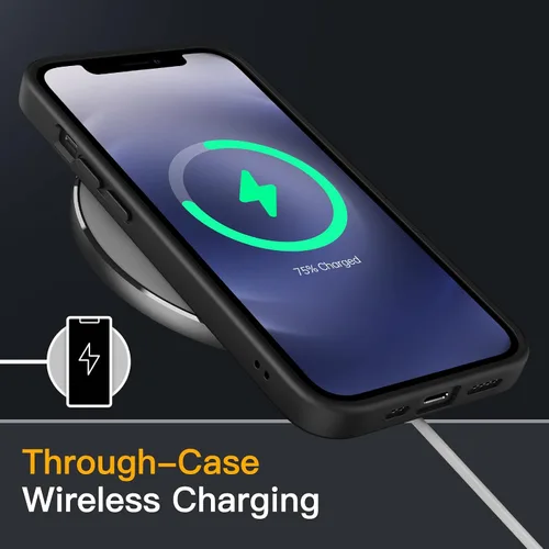Miniatura 6 de JETech Funda mate para iPhone 12 Mini de 5.4 pulgadas, a prueba de golpes, protección contra caídas de grado militar, cubierta trasera translúcida