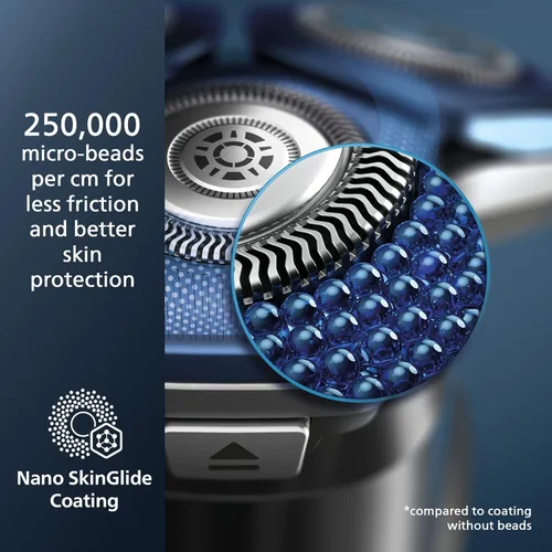 Miniatura 2 de Philips Norelco Shaver 7600, afeitadora eléctrica recargable en seco y húmedo con tecnología SenseIQ, cápsula de limpieza rápida, estuche de viaje