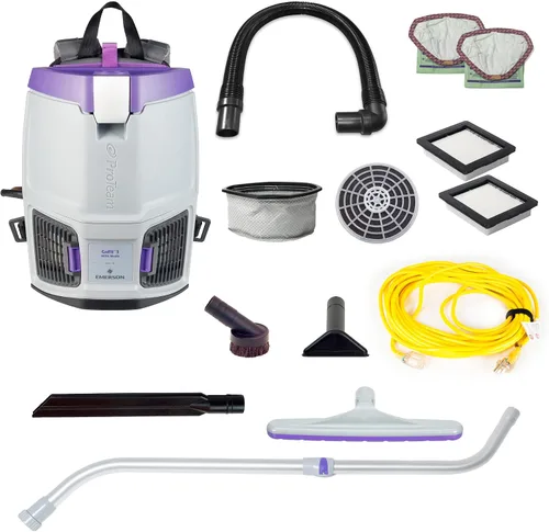 Miniatura 15 de ProTeam GoFit 3 Aspiradora de Mochila Comercial con Kit de Herramientas de Vara de Dos Piezas Multisuperficie Xover, 3 cuartos de galón, Con Cable