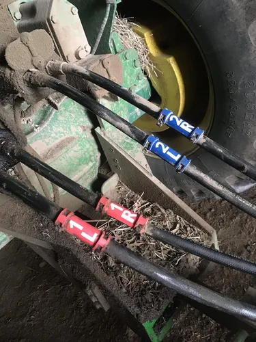 Etiquetas de línea hidráulica, paquete de 6 – Identifica fácilmente mangueras hidráulicas, eléctricas o líneas de agua (ambos extremos) por encima o