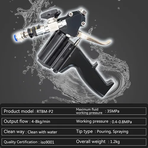 Miniatura 5 de Pistola de pulverización de espuma de poliuretano P2 Purga de aire Inyección de espuma de PU AB Pistola de pulverización de revestimiento de alta