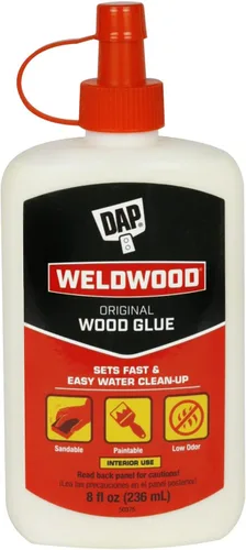 DAP Weldwood - Pegamento para madera original, amarillo, 8 onzas (7079800497)