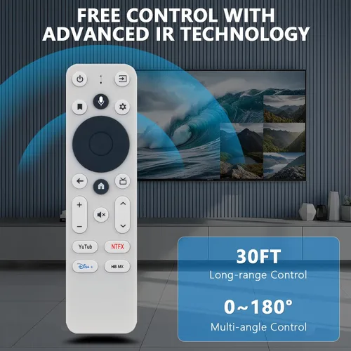 Miniatura 4 de Reemplazo de control remoto de voz compatible con Onn Android TV FHD 4K UHD GEN 2 Stre-Aming Stick Box, y funciona para MECOOL MK2 Smart Box
