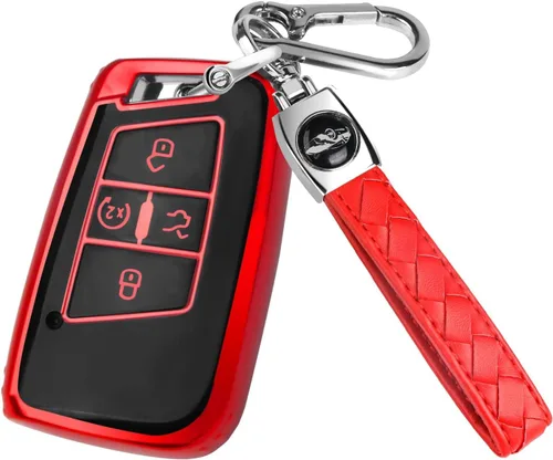 Miniatura 14 de MILD EAST - Funda para llavero Volkswagen con llavero, carcasa de llave de auto de TPU suave para Atlas Golf Alltrack Atlas Jetta Passat Arteon