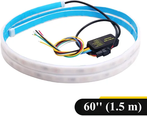 Miniatura 6 de Luz trasera para automóvil, tira de luces LED de circulación diurna para puerta trasera de 12 V con freno y señal de giro para autos, SUV, camión