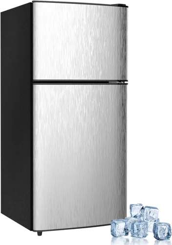 Miniatura 10 de Cucina Magica - Mini refrigerador con congelador, 3.2 pies cúbicos, pequeño refrigerador, 7 termostatos ajustables, ahorro de energía, bajo nivel