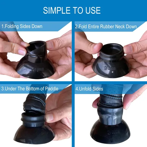 Miniatura 5 de QOGIR Recogedor de bolas de pickleball: fácil de recoger sin agacharte, se adapta a cualquier pala Negro-2Pack