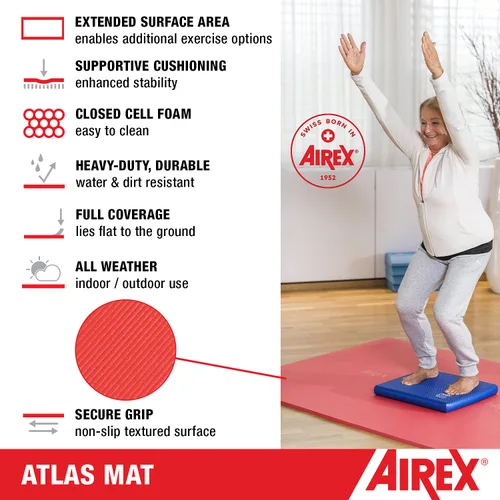 Miniatura 2 de Airex - 32-1230G tapete para ejercicio, Hercules, 78 x 39 x 1 pulgadas, verde, Verde, 1 Lava