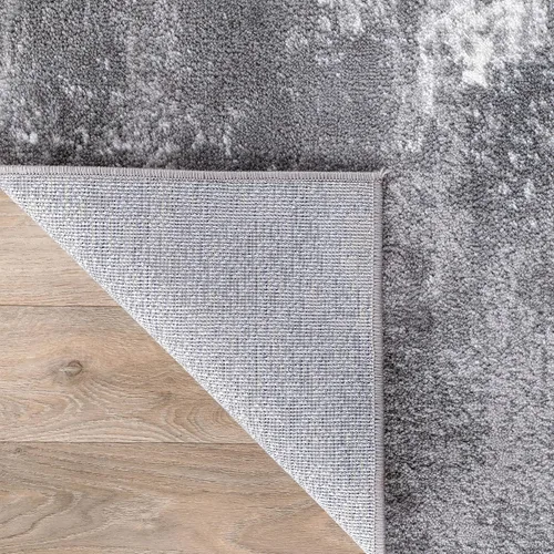 Miniatura 6 de Rugshop - Alfombra moderna envejecida gris abstracta estilo bohemio con acuarela para pasillo, entrada y cocina, 2 pies x 7 pies