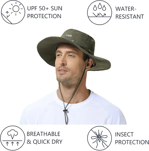 Miniatura 4 de BASSDASH Sombrero de mosquito UPF 50+ con red oculta para la cabeza y solapa para el cuello, para hombres y mujeres, pesca al aire libre