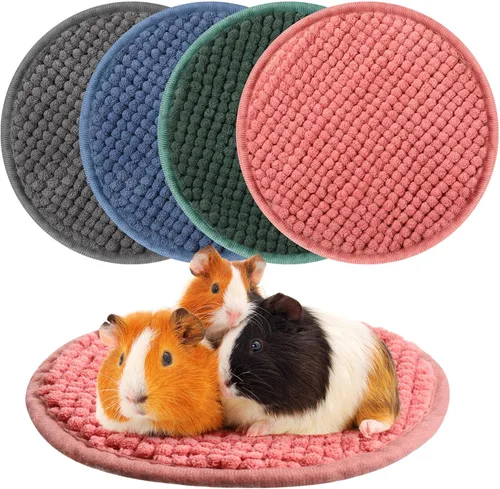Miniatura 23 de Amylove 4 Piezas Forro de Jaula para Conejo de Indias Ropa de Cama para Conejo de Indias Alfombrilla para Puerta de Perro para Patas de Mascotas