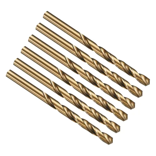 Miniatura 198 de PATIKIL Broca Jobber de 0.039 in, vástago recto M35 cobalto 5% acero de alta velocidad 135° acabado dorado para metal duro de acero inoxidable - 2