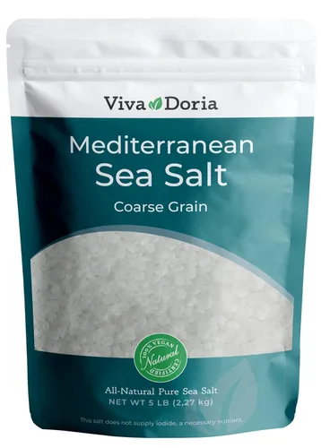 Miniatura 5 de Viva Doria Sal marina mediterránea, grano grueso, 2 lb