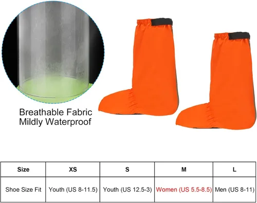 Miniatura 2 de PATIKIL Cubiertas impermeables para zapatos, cubierta de zapatos de lluvia con cremallera, cubiertas para botas de nieve, sobrezapatos