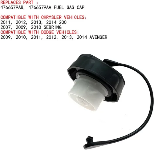 Miniatura 2 de Tapa de llenado de gas para Chrysler 2011 2012 2013 2014 Chrysler 200 2007 2009 2010 2010 2010 2011 2012 2013 2014 Dodge Avenger Reemplazar