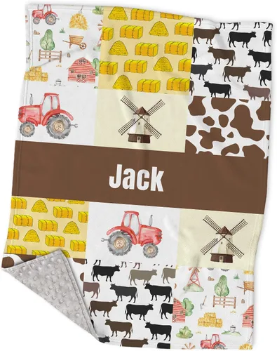 Miniatura 14 de Manta personalizada de camuflaje con diseño de ciervos y osos, conejo, lobo y bosque, manta de bebé con lunares minky para niños y niñas, manta a