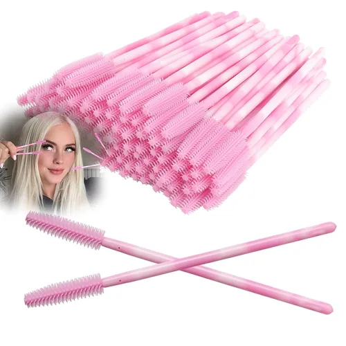 Varitas de rímel de silicona mejoradas, varita de rímel desechable, carretes de silicona, cepillo de carretes de pestañas suaves para extensiones de