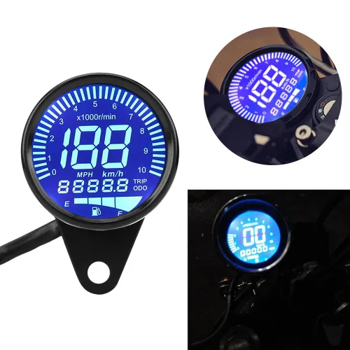 Miniatura 2 de Keenso 2.6 "Velocímetro universal para motocicleta, tacómetro LED, medidor de nivel de aceite
