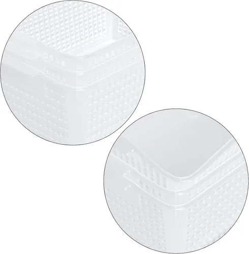 Miniatura 3 de Cesta grande de plástico para organización, juego de 3, transparente