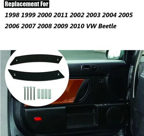 Miniatura 4 de Tiradores de puerta para VW Beetle 1998 1999 2000 2001 2002 2003 2004 2005-2010 negro