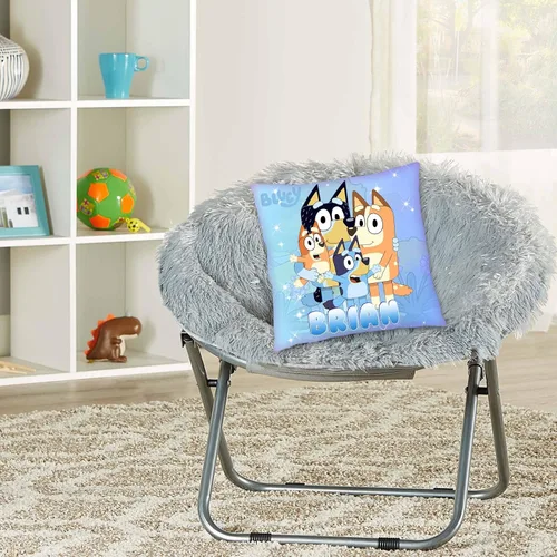 Miniatura 2 de Blue Dog Pillow with Name - 16in Insert Included - (Blue)