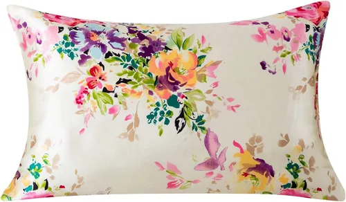 Miniatura 25 de SLPBABY - Funda para almohada de seda para el cuidado del cabello y la piel con estampado y cremallera oculta