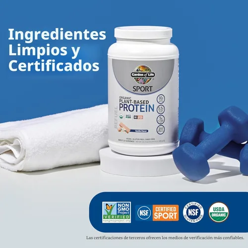Miniatura 7 de Garden Of Life Sport - Proteína orgánica de base vegetal – BCAA Amino ácido, proteína en polvo, 0658010119436, Lata, 1