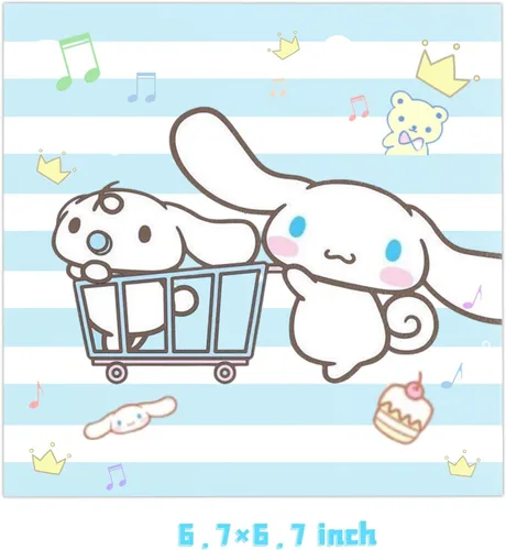 Miniatura 3 de Paquete de 40 suministros de fiesta de Cinnamorolls 20 platos, 20 servilletas para decoración de fiesta de cumpleaños de Cinnamorolls