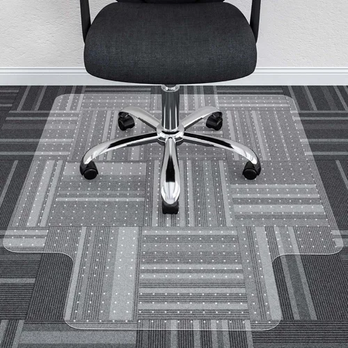 Miniatura 12 de Tapete para silla de oficina para suelo de madera dura, 48 x 30 pulgadas, alfombrilla de vinilo transparente para silla rodante, oficina y hogar