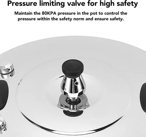 Miniatura 7 de Fdit Olla a presión de acero inoxidable Cocina eficiente Diseño multifuncional Conducción rápida de calor Estufas de gas eléctricas de doble