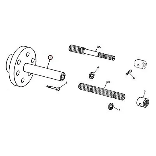 Miniatura 6 de RAParts T42183 - Buje de transmisión de bomba hidráulica compatible con John Deere, compatible con JD 350B 350C 350D 355D 400G +